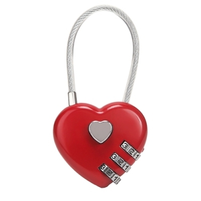 Candado de corazón con cable